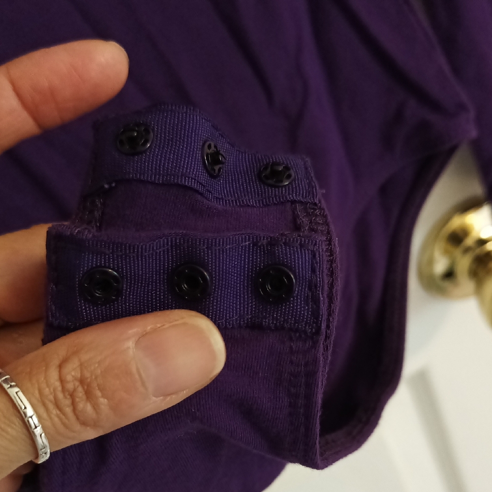 Purple Long Sleeve Kids One Piece - Picture 3 of 4